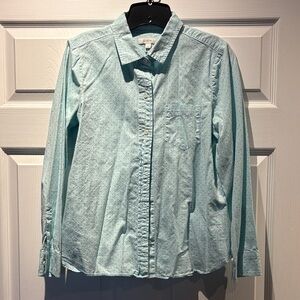 J. Crew Aqua Button-Up Shirt
